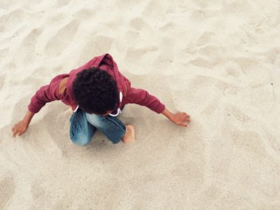 Boy in sand